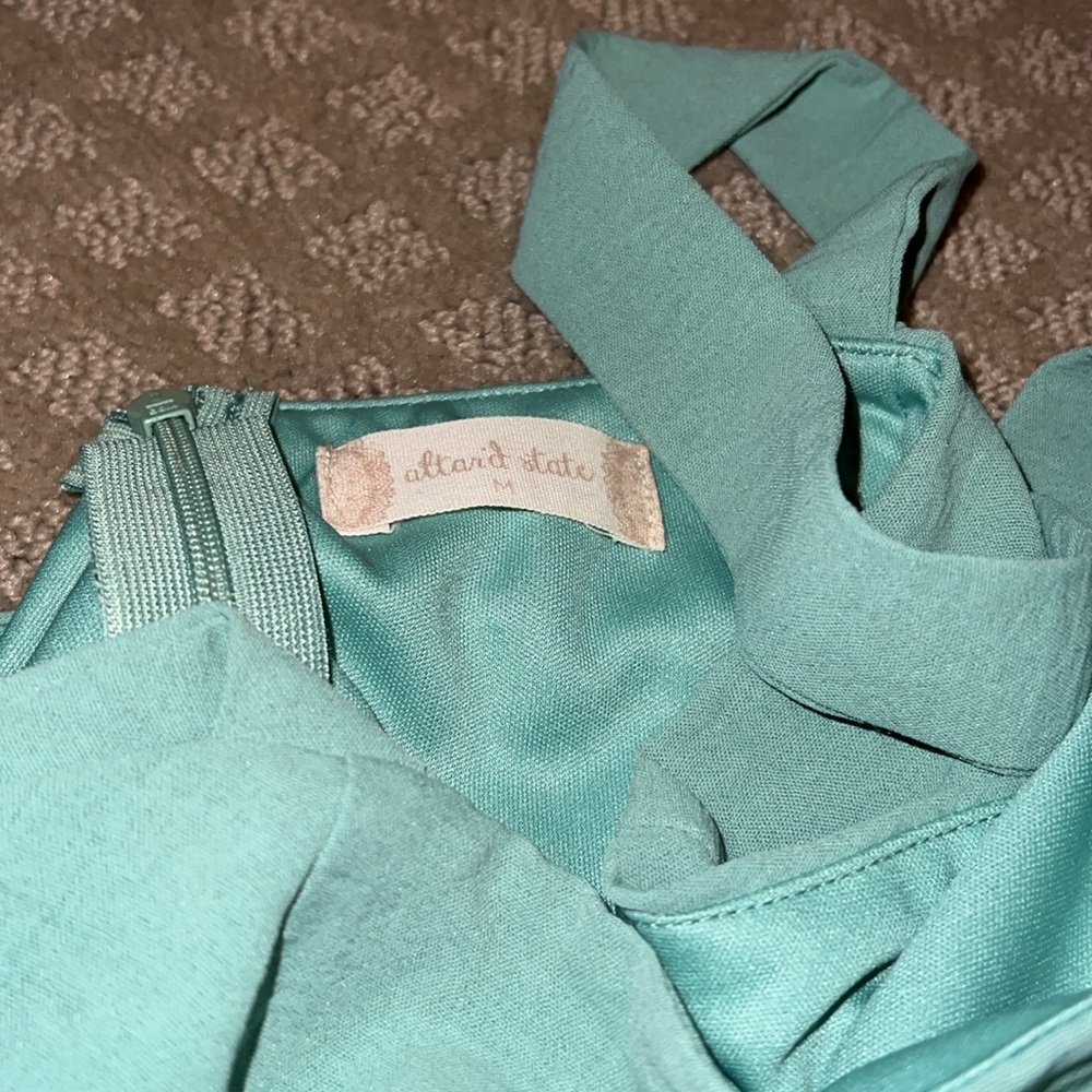 Altar'd State Teal Ruffle Romper - Picture 4 of 5
